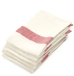 Libeco Theedoek Porticcio Red Linnen (Set van 6) Sale