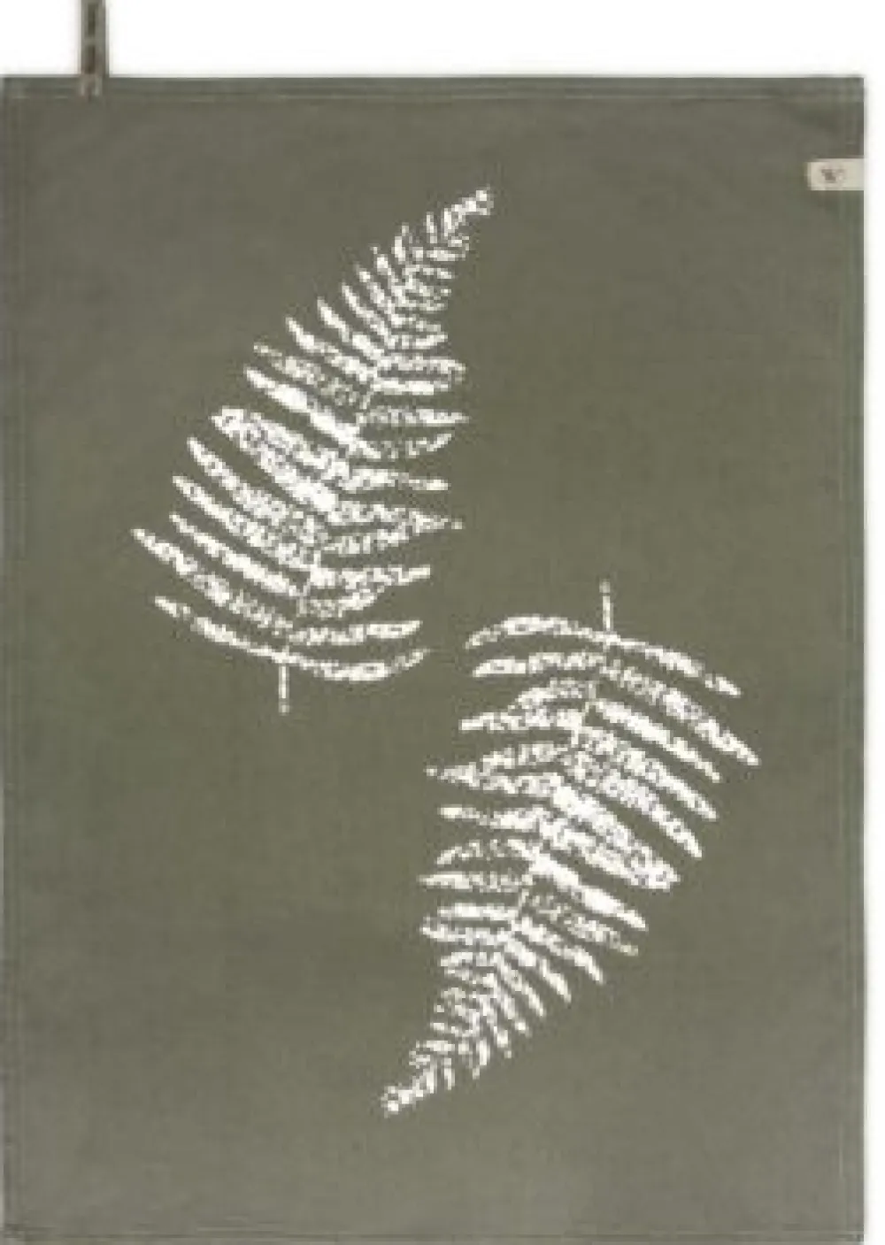 Walra Theedoek Dry with Leaves Legergroen (50 x 70 cm) Outlet