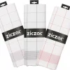 Theedoek ZicZac Linnen Grijs (set van 2)