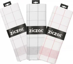 ZicZac Theedoek Linnen Taupe (set van 2)