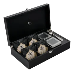 Theedoos Bredemeijer 4-Vaks + 2 Blikjes + Lepel