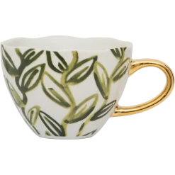 Urban Nature Culture Thee- en Koffiekop Good Morning Cappuccino/Tea Leaves Evergreen Sprig 350 ml Clearance