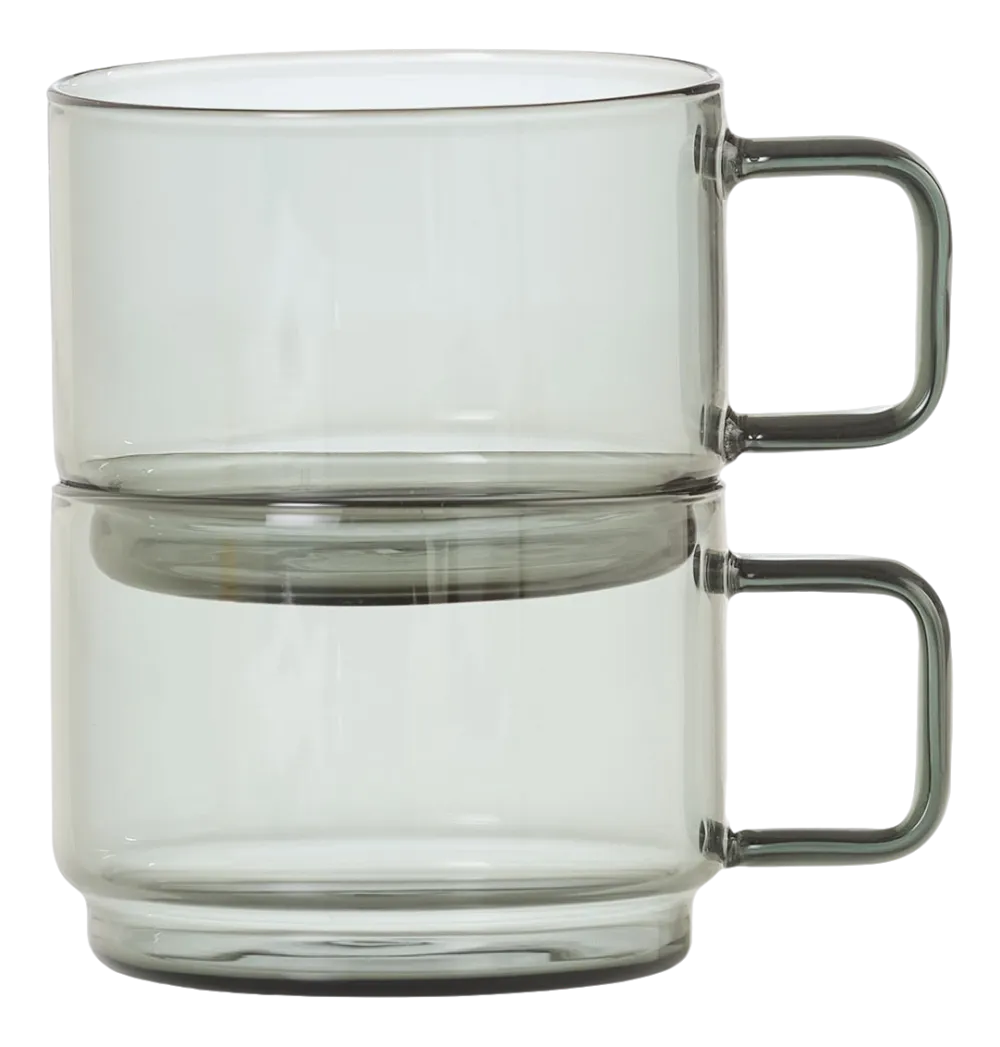 AdHoc Theeglas Impact Grey 300 ml (Set van 2)