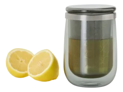 AdHoc Theeglas met Filter Fusion Grijs 400 ml (2-delig) Outlet