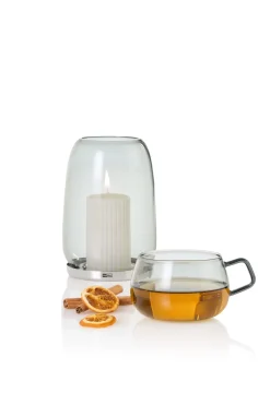 AdHoc Theeglas Yuna Grey 400 ml (Set van 2)