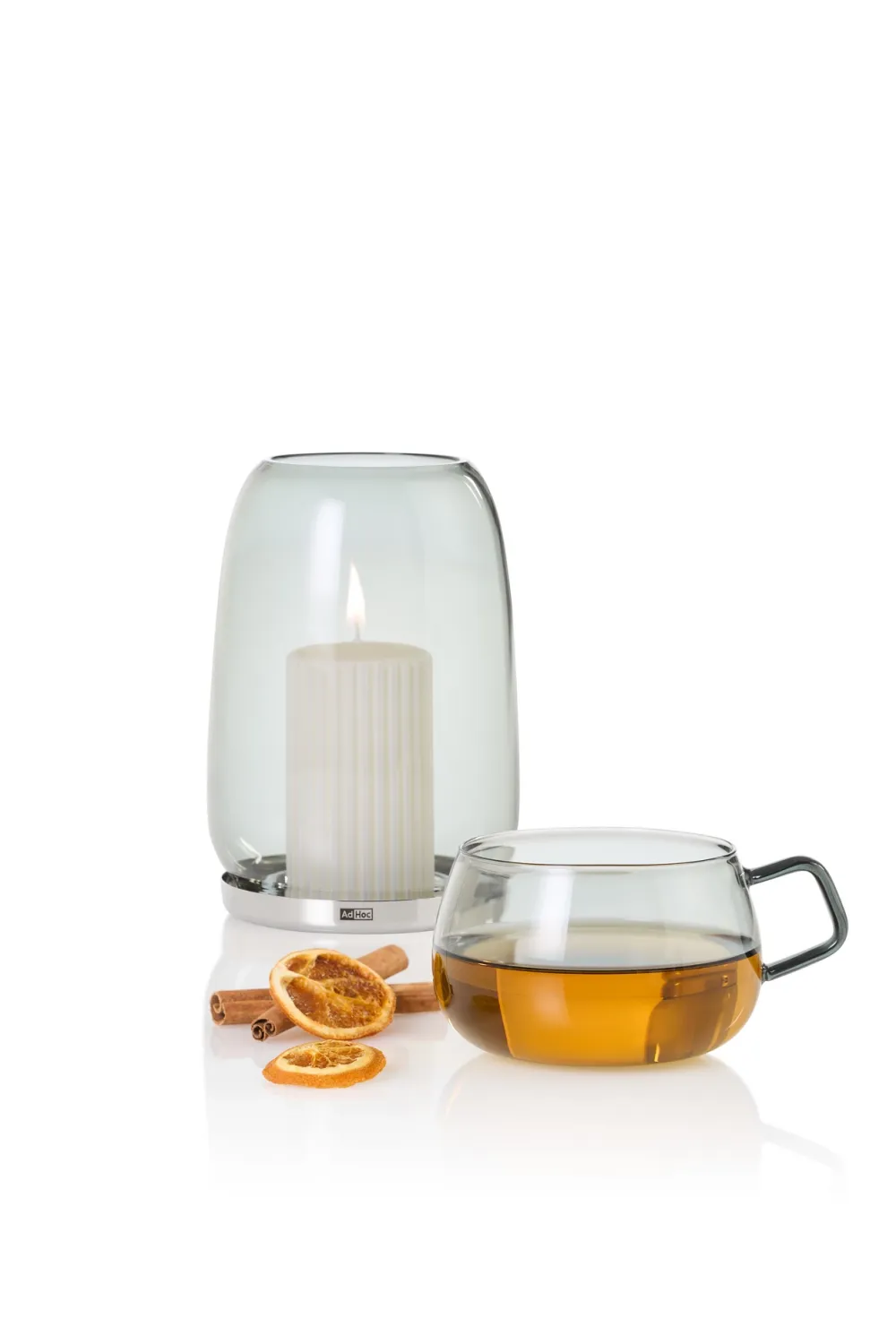 AdHoc Theeglas Yuna Grey 400 ml (Set van 2)