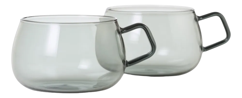 AdHoc Theeglas Yuna Grey 400 ml (Set van 2)