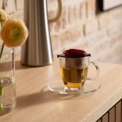 Theeglas Bodum Yoyo Met Filter Aubergine 350 ml