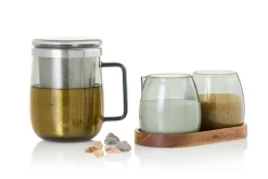 AdHoc Theeglas met filter Yuna 560 ml, Glas, Grijs Outlet