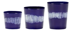Theeglas Serax Feast Tableware By Ottolenghi Dark Blue Stripes White 330 ml