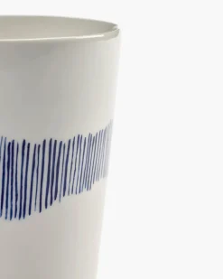 Serax Theeglas Feast Tableware By Ottolenghi White Stripes Blue 330 ml Online