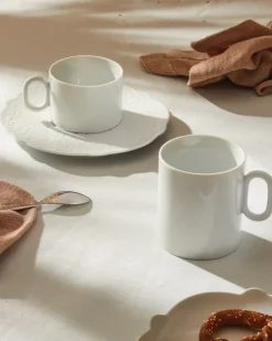 Theekop Alessi Dressed White Porcelain 170 ml (Set van 4)
