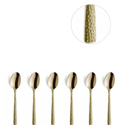 Amefa Theelepel Felicity Hammered Champagne (6-delig)