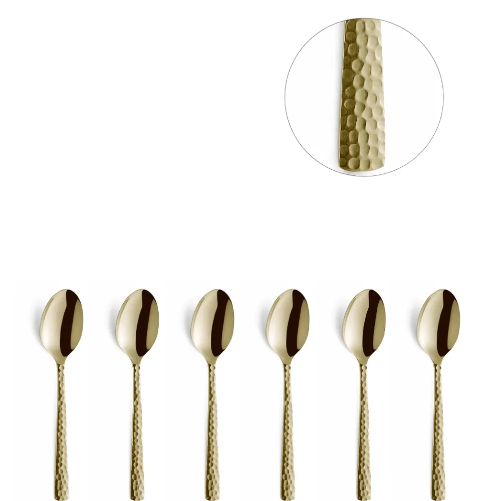 Amefa Theelepel Felicity Hammered Champagne (6-delig)