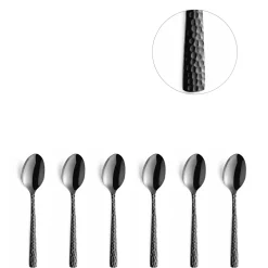 Amefa Theelepel Felicity Hammered Black (6-delig) New