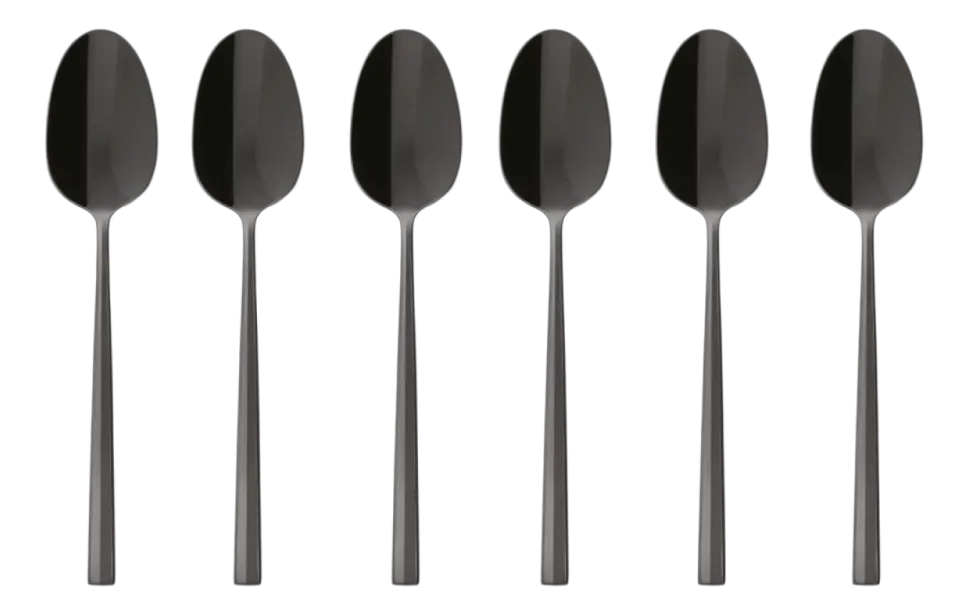 Theelepel Sambonet Rock Mirror PVD 2Black (6-delig)