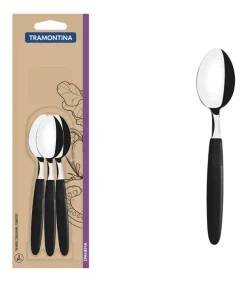 Theelepel Tramontina Ipanema Zwart (Set van 3)