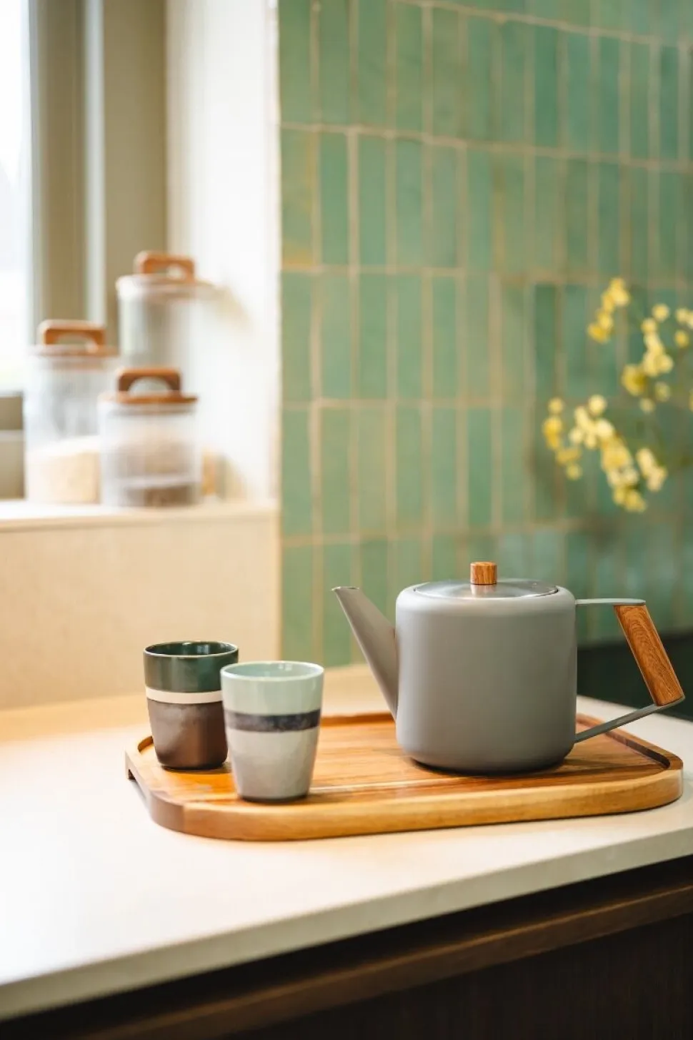 Theepot Bredemeijer Boston Leigrijs 1,1 L