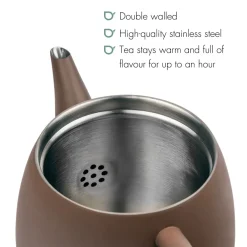 Bredemeijer Theepot Vera Donkerbruin 0,9 L New