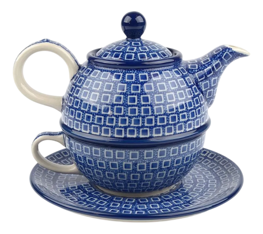Bunzlau Castle Theepot Blue Diamond Tea for One 600 ml Clearance