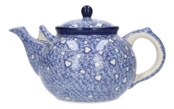 Theepot Bunzlau Castle White Hearts 2,0 L