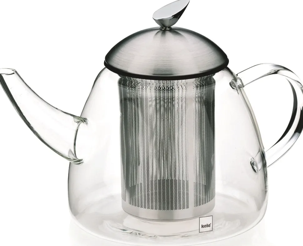Theepot Kela Aurora met Filter Transparant 1,3L