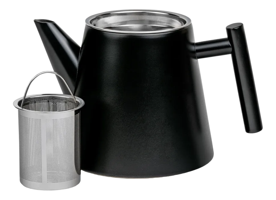 Theepot Leopold Vienna Oslo Filter Mat Zwart 1,0 L