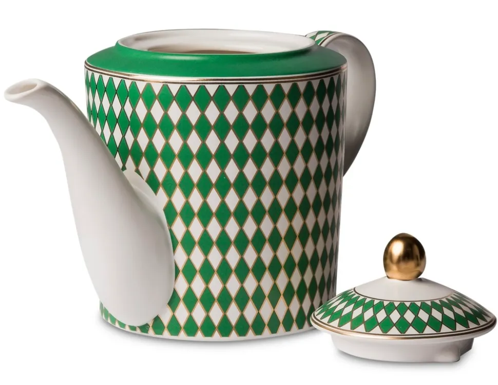 Theepot POLSPOTTEN Chess Green