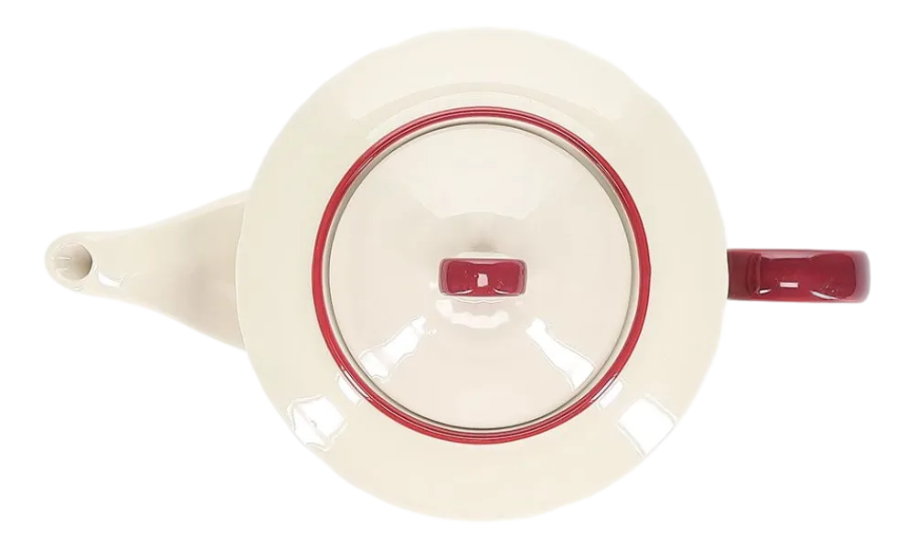Salt & Pepper Theepot Cyril Ivory / Burgundy 920 ml Hot