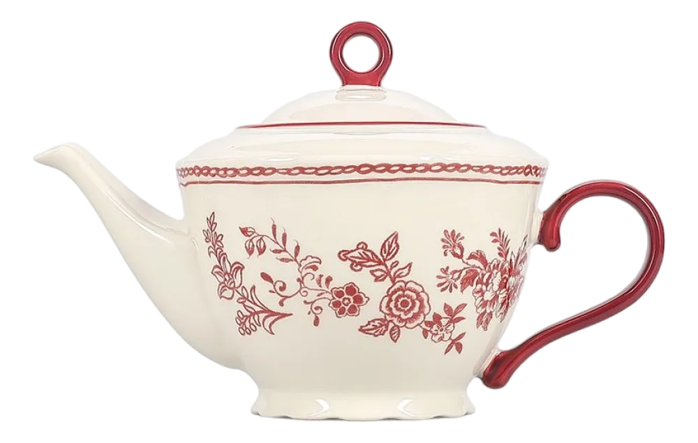 Salt & Pepper Theepot Cyril Ivory / Burgundy 920 ml Hot