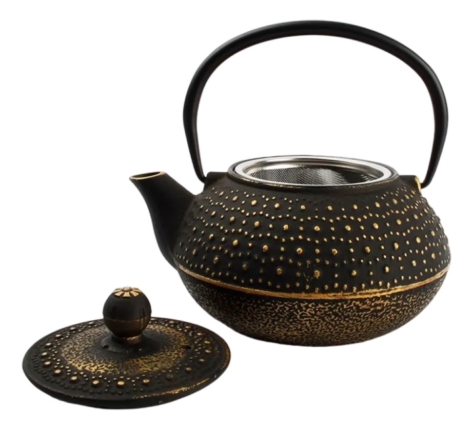 Theepot Salt & Pepper My Tea Stippen Gold / Black 800 ml