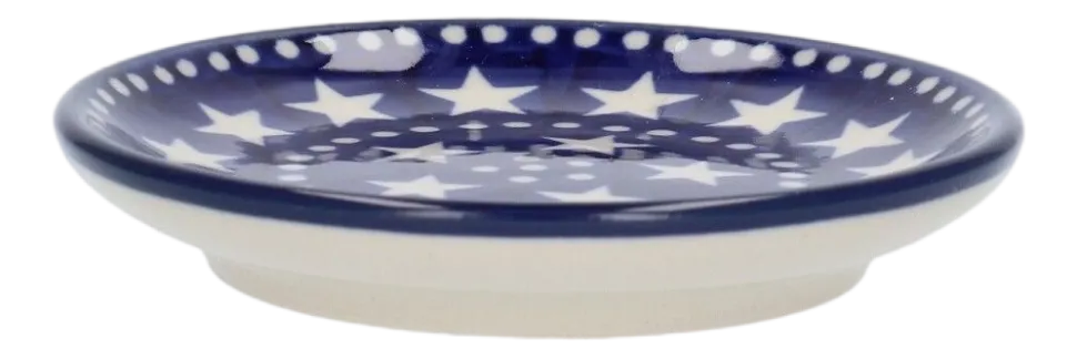 Theetip Bunzlau Castle Rond Blue Stars