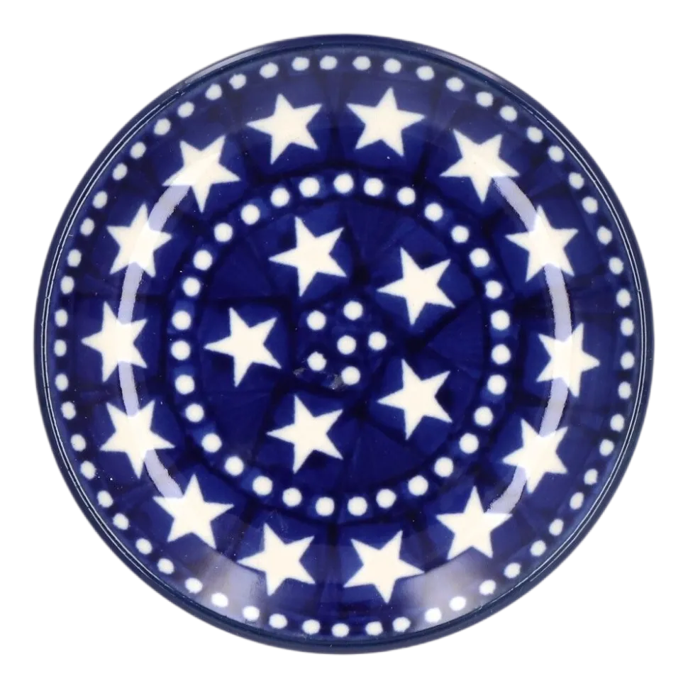 Theetip Bunzlau Castle Rond Blue Stars