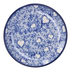 Theetip Bunzlau Castle White Hearts Round