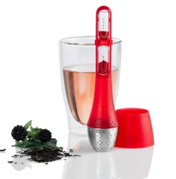 AdHoc Theezeef Santea Staand Met Zandloper Rood 21,5 cm Sale