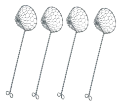 Theezeef Kela Tamis Zilver (Set van 4)