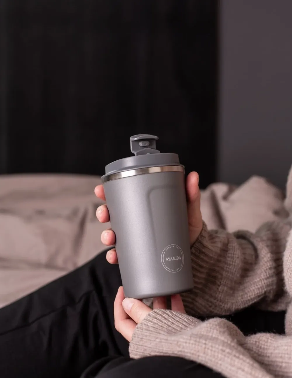 AYA&IDA Thermosbeker CUP2GO Dark Grey 380 ml Sale