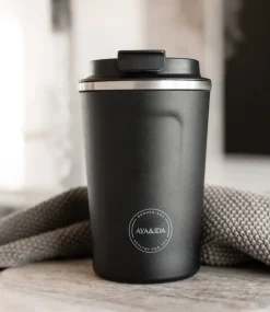 Thermosbeker AYA&IDA CUP2GO Matte Black 380 ml