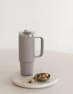 AYA&IDA Thermosbeker Thermocup with straw Lavender 885 ml Discount