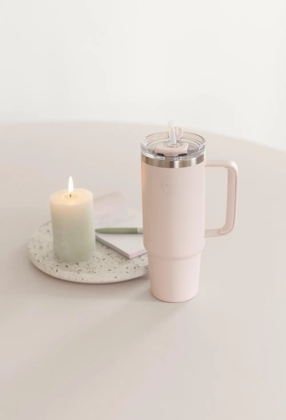 AYA&IDA Thermosbeker Thermocup with straw Soft Rose 885 ml Online