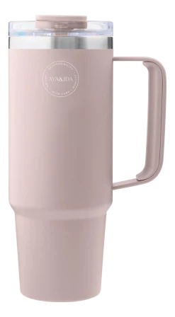 AYA&IDA Thermosbeker Thermocup with straw Soft Rose 885 ml Online