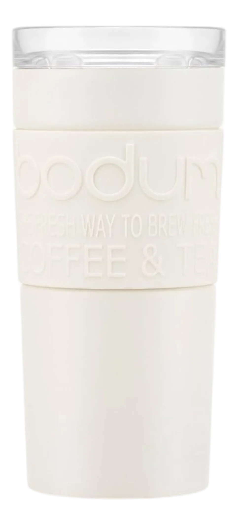 Thermosbeker Bodum Travel Mug Vacuüm Gepoedercoat RVS Wit 350 ml