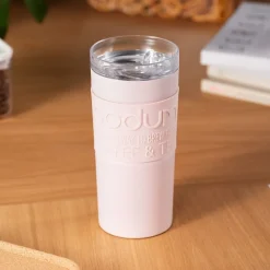 Thermosbeker Bodum Travel Mug Vacuüm Gepoedercoat RVS Strawberry 350 ml