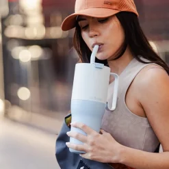 Klean Kanteen Thermosbeker Rise Tumbler 1065ml Straw Lid Asphalt Discount