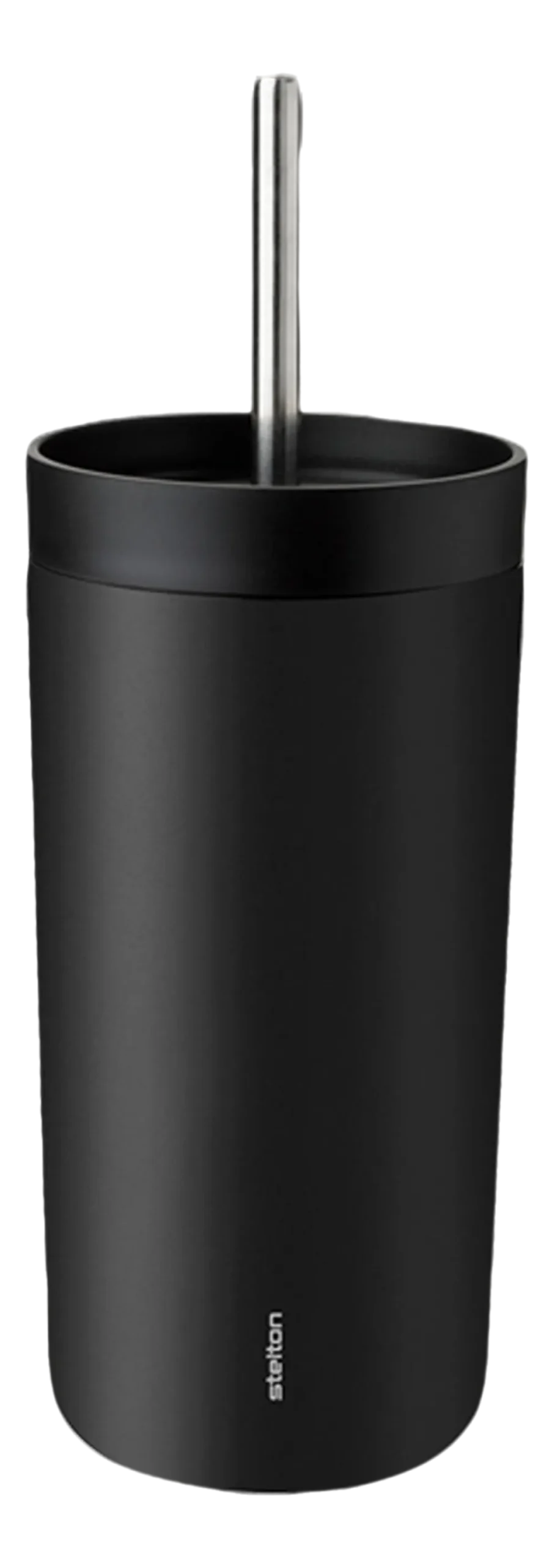 Stelton Thermosbeker To Go Sip Vacuum Insulated Cup With Straw 0.4L Soft Black Sale