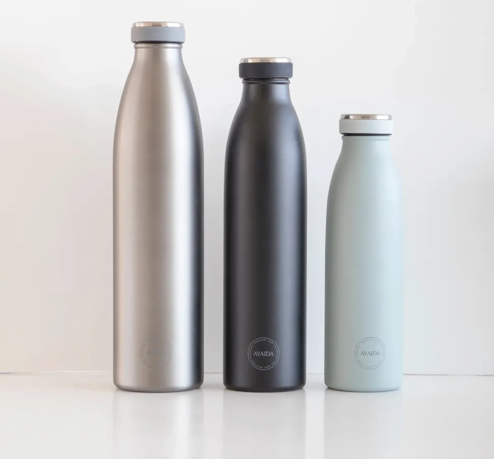 Thermosfles AYA&IDA Drinking Bottle Matte Black 750 ml