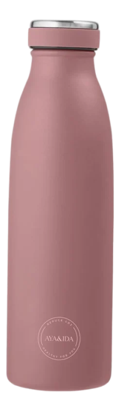 AYA&IDA Thermosfles Drinking Bottle Ash Rose 500 ml New