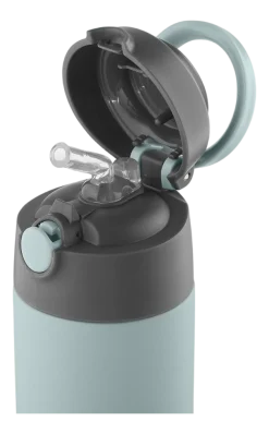 AYA&IDA Thermosfles Drinking Bottle Kids straw Mint Green 350 ml Sale