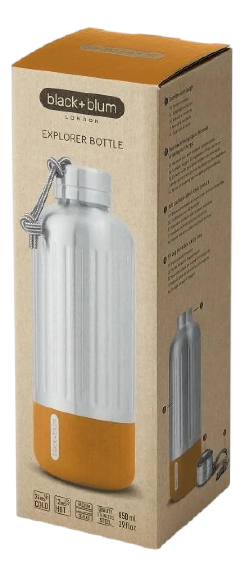 Black+Blum Thermosfles Explorer Oranje 850 ml Hot