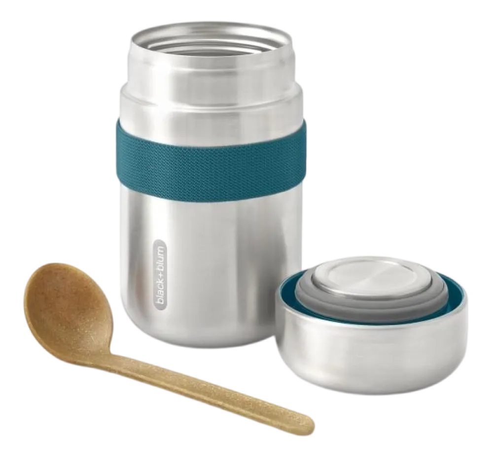 Black+Blum Thermoskan Food Flask Blauw 400 ml New